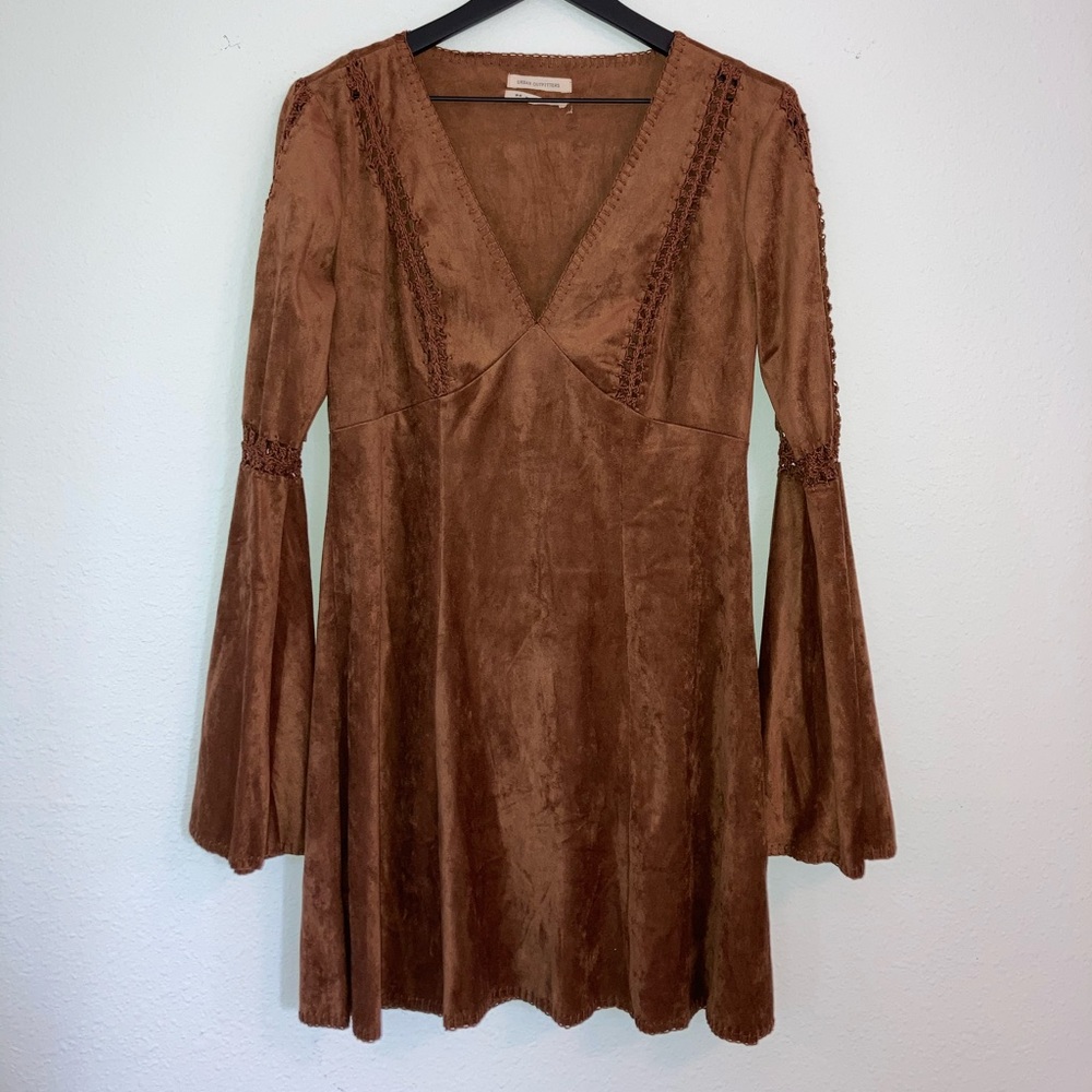 Urban Outfitters Brown Suede 70’s Dress